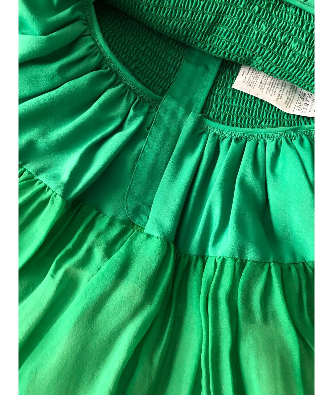 RED VALENTINO Зеленые шелковое коктейльное платье, фото 5