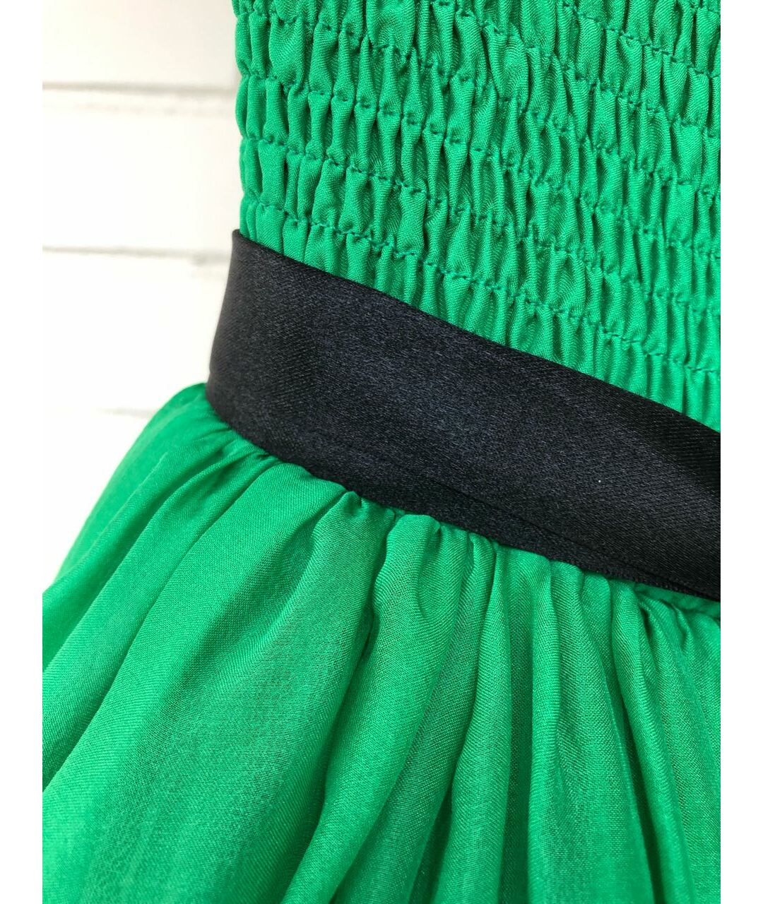 RED VALENTINO Зеленые шелковое коктейльное платье, фото 4
