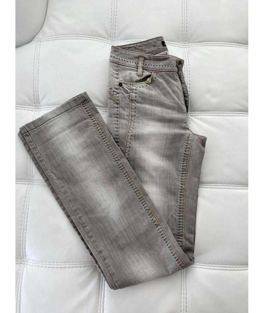 MARC CAIN Серые хлопковые прямые джинсы, фото 6