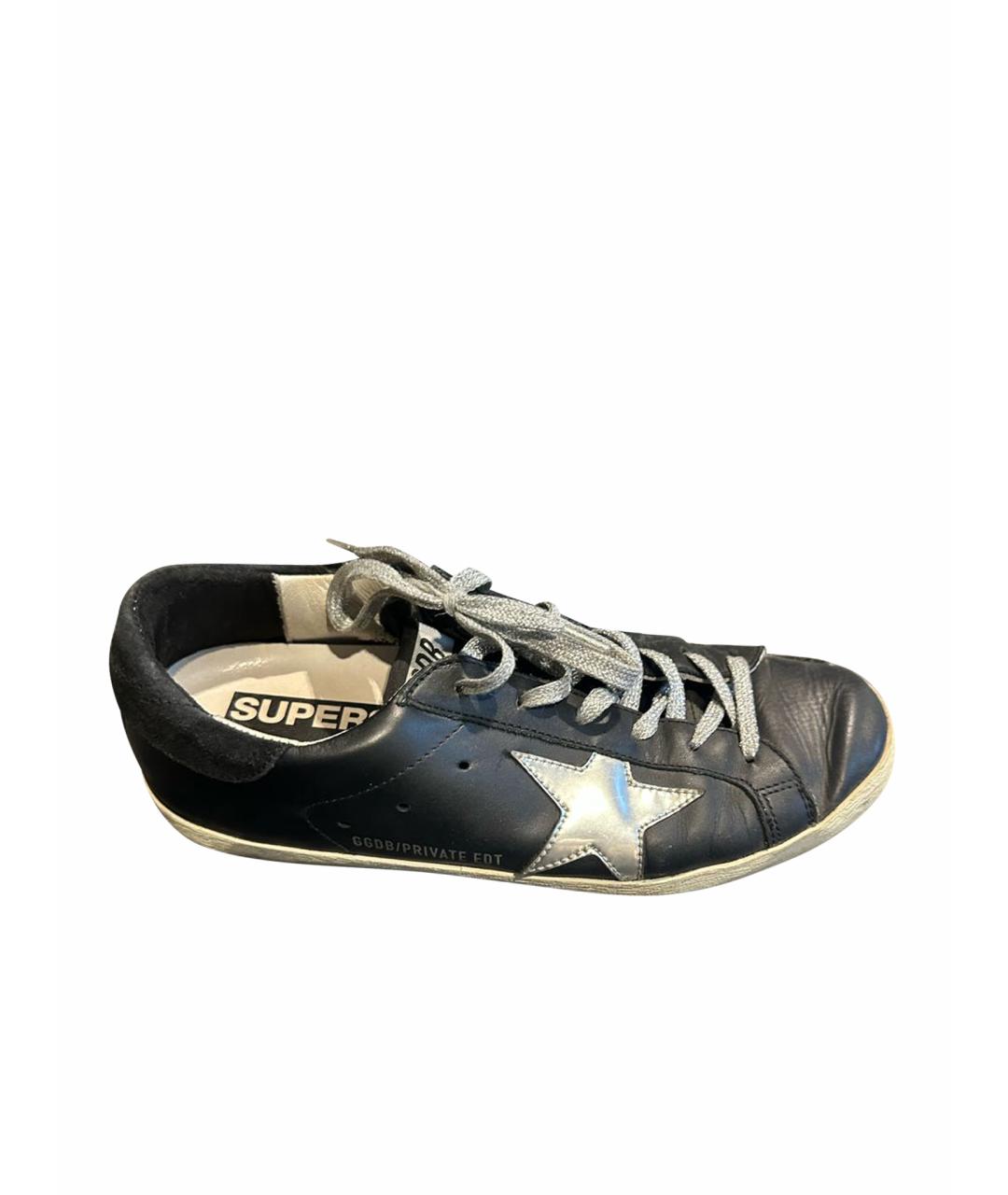 GOLDEN GOOSE DELUXE BRAND Черные кожаные кеды, фото 1