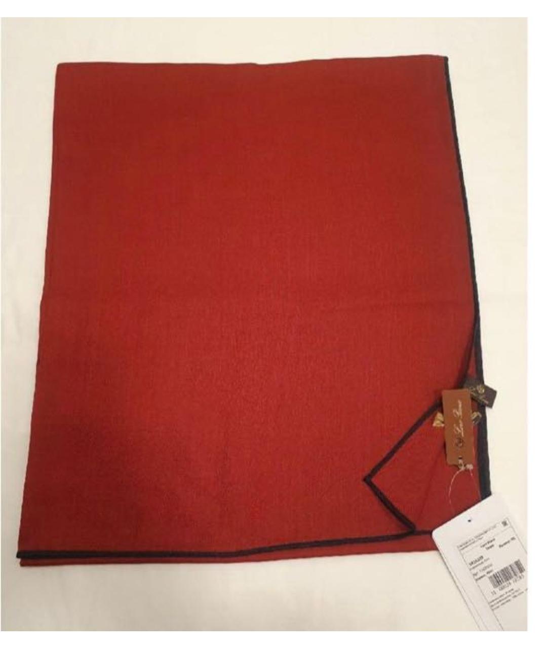 LORO PIANA Коричневый кашемировый шарф, фото 5