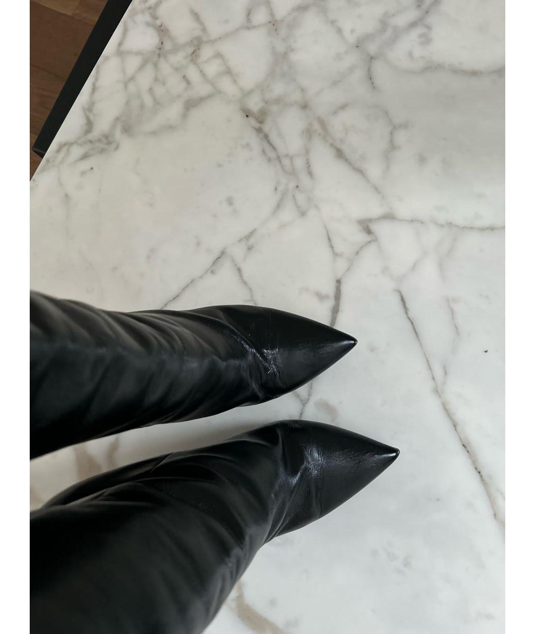 SAINT LAURENT Черные неопреновые ботфорты, фото 3