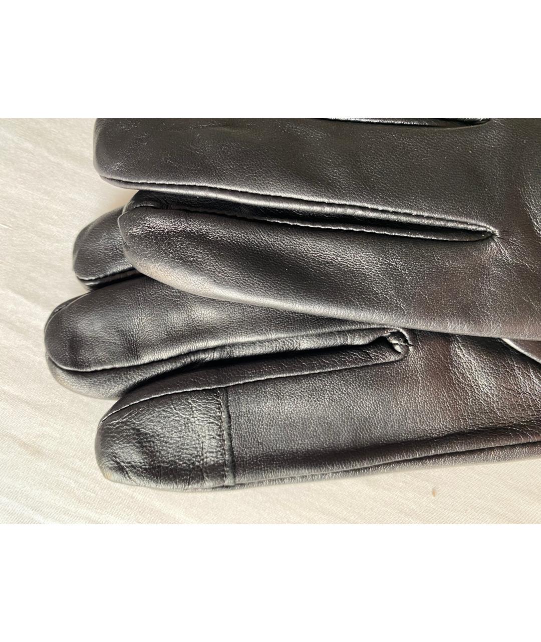 MICHAEL MICHAEL KORS Черные кожаные перчатки, фото 5