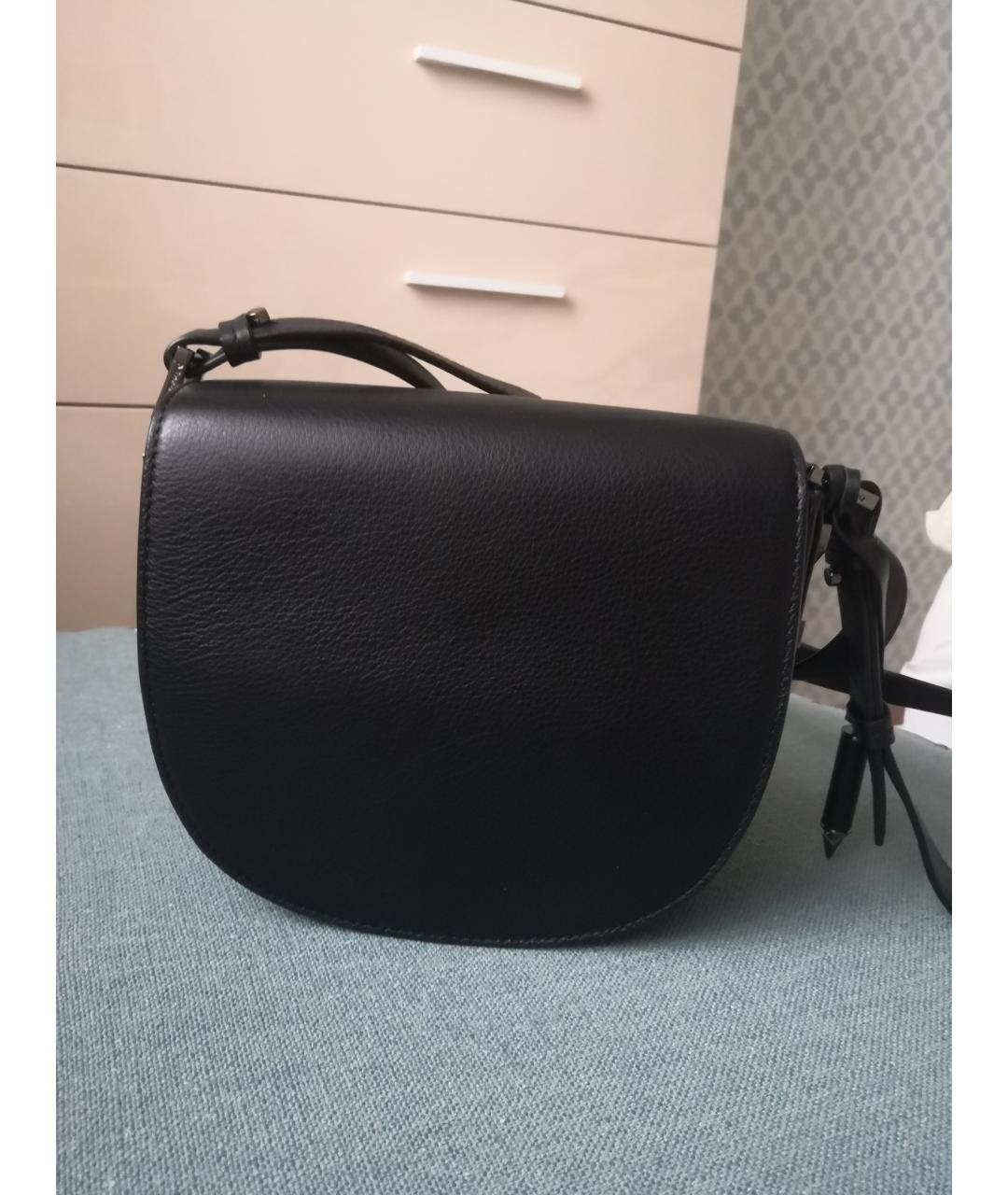 MACKAGE Черная кожаная сумка через плечо, фото 10