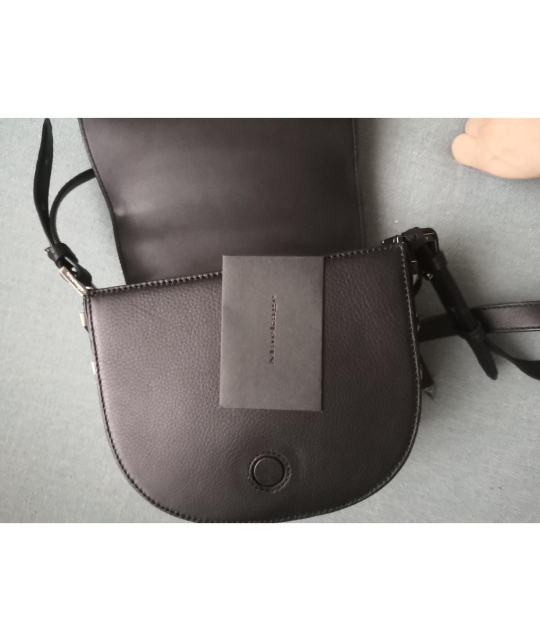 MACKAGE Черная кожаная сумка через плечо, фото 5