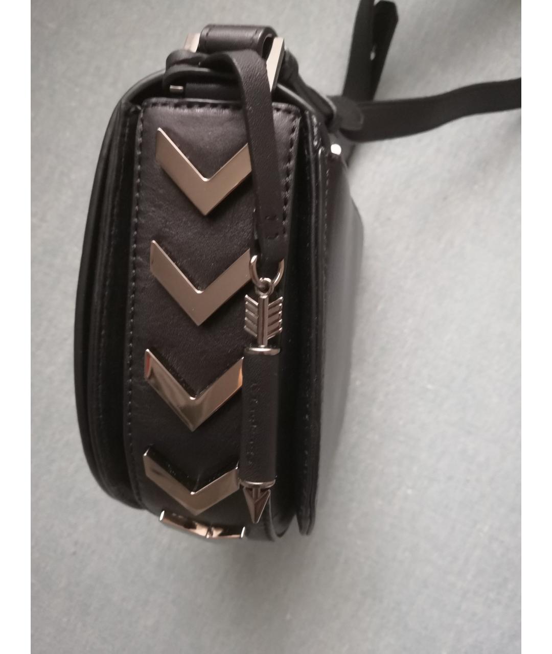 MACKAGE Черная кожаная сумка через плечо, фото 6