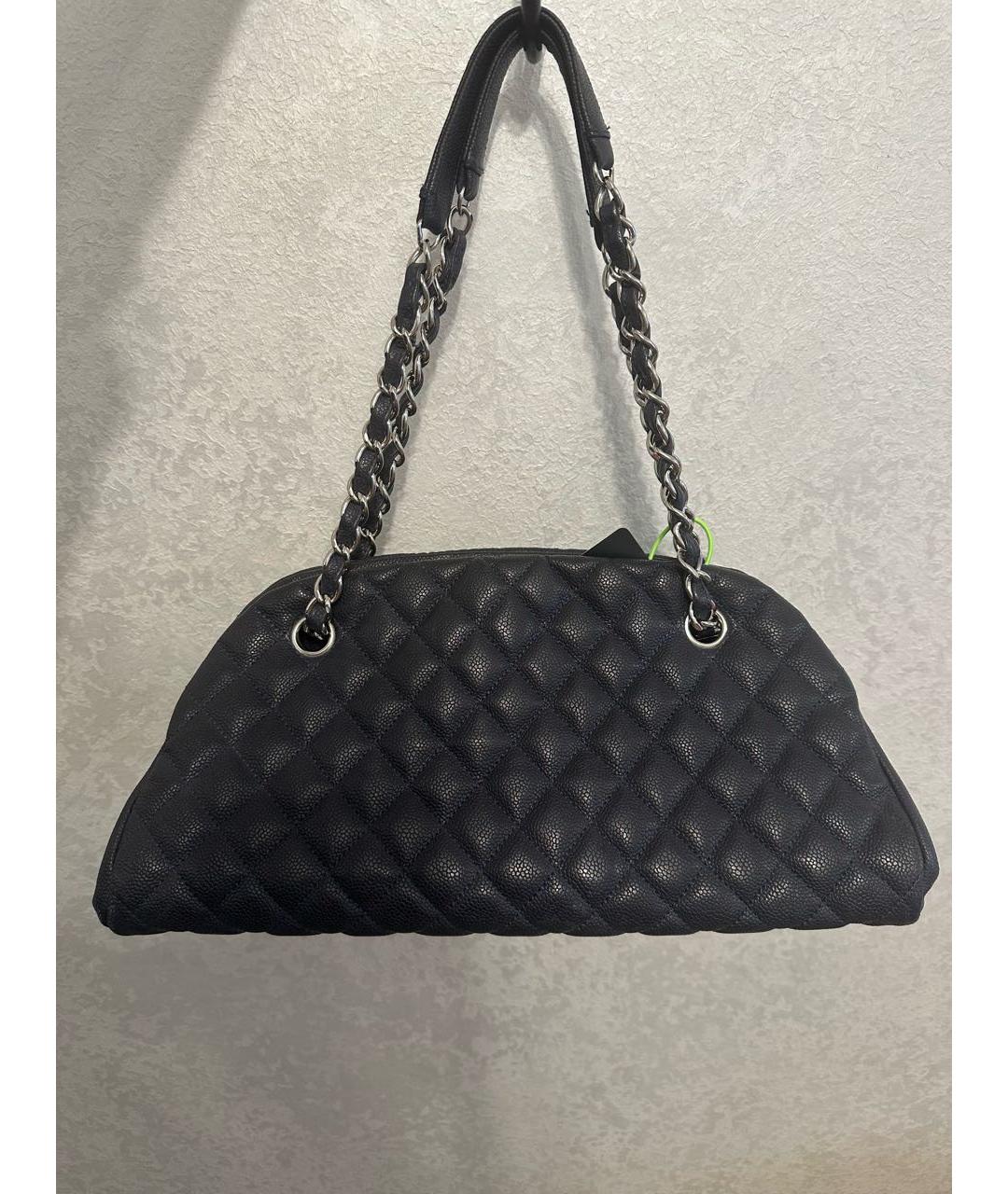 CHANEL Темно-синяя кожаная сумка через плечо, фото 2