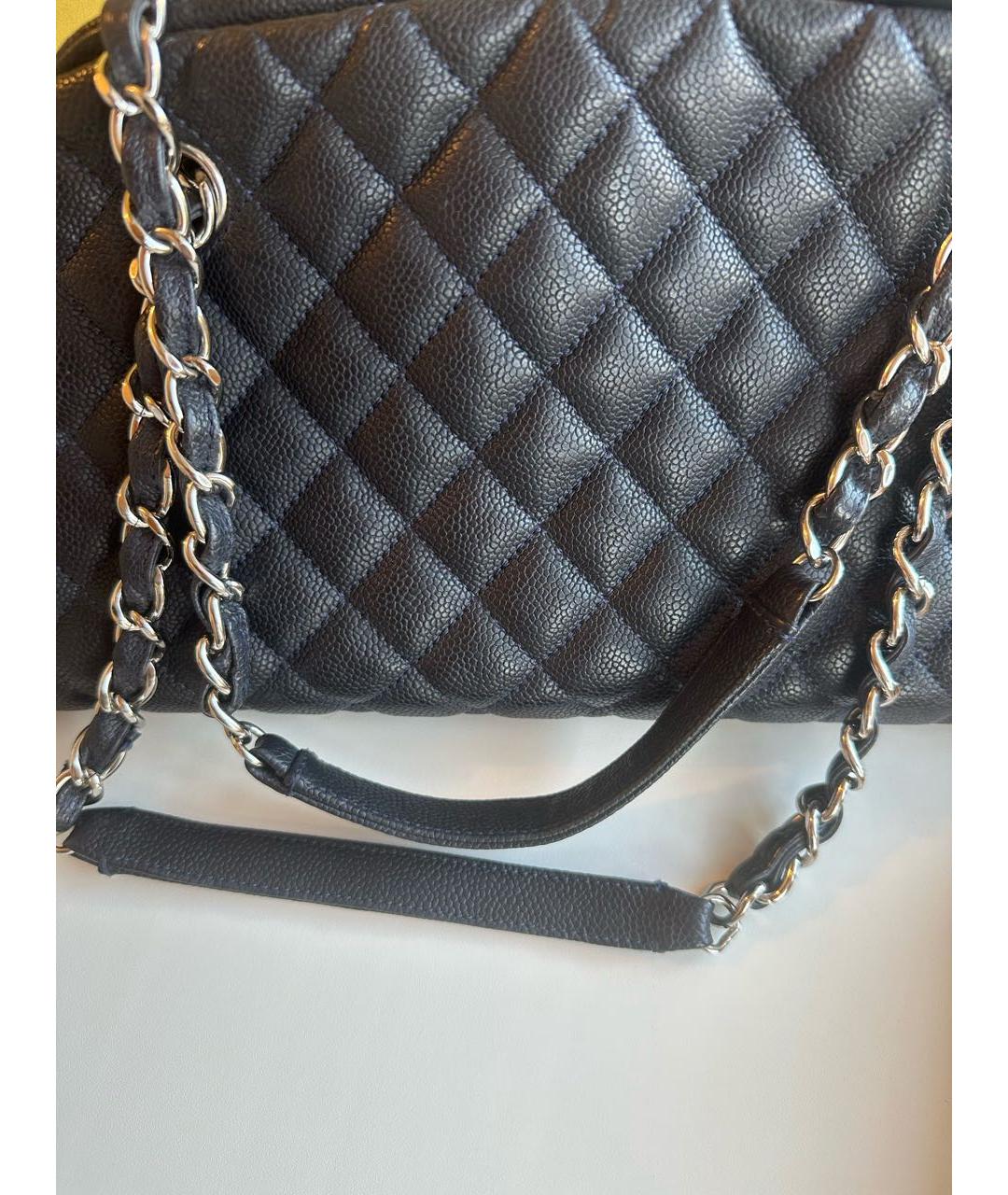 CHANEL Темно-синяя кожаная сумка через плечо, фото 7