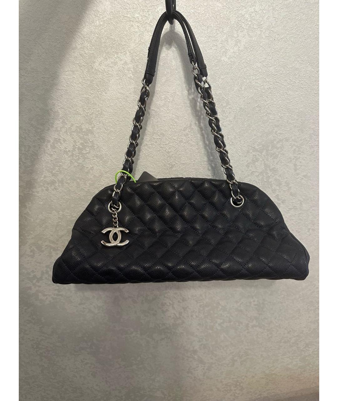 CHANEL Темно-синяя кожаная сумка через плечо, фото 5