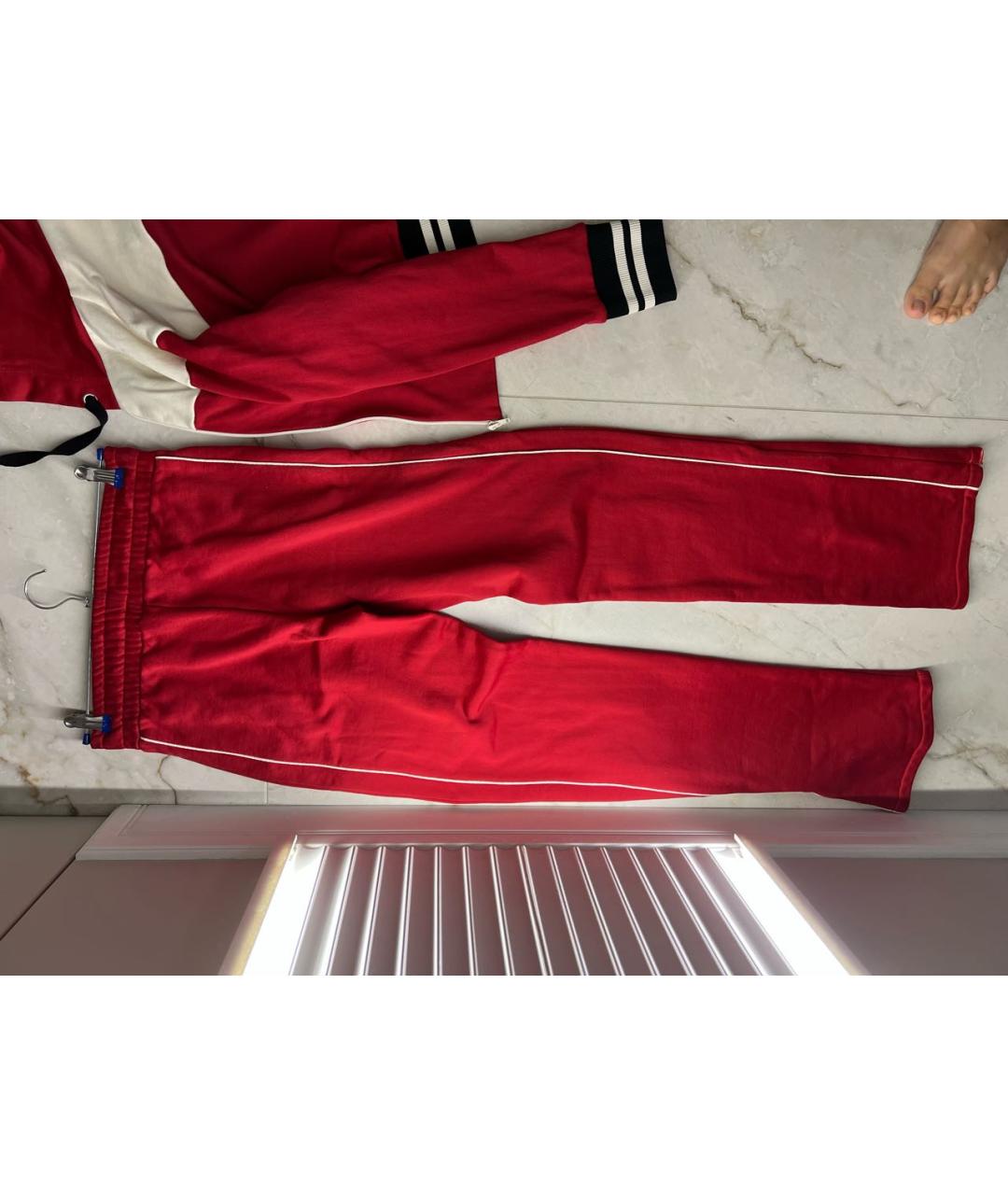 RED VALENTINO Красный хлопко-эластановый костюм с брюками, фото 8