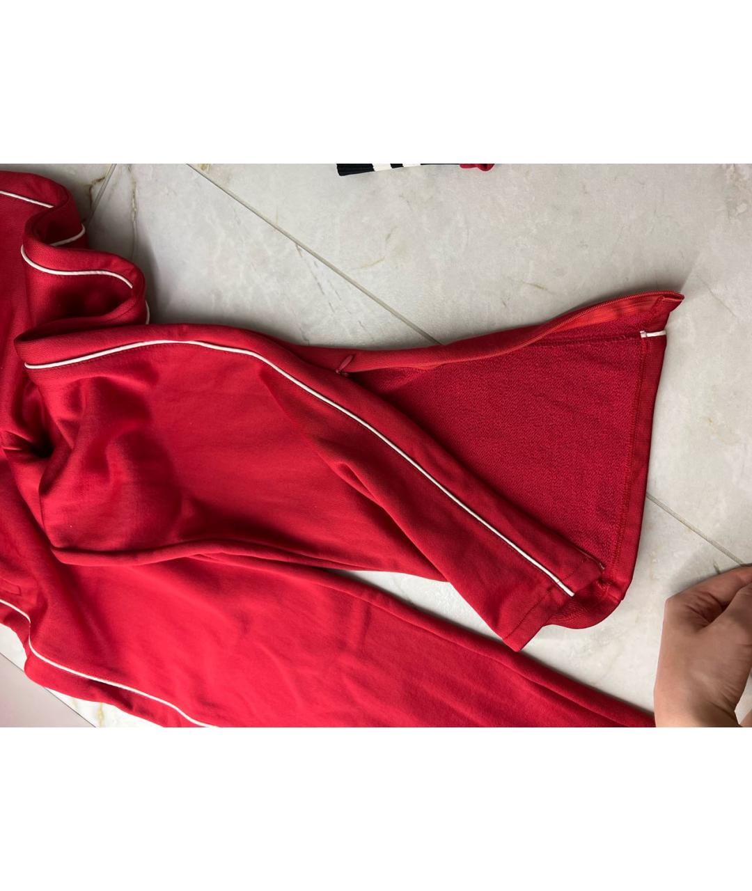 RED VALENTINO Красный хлопко-эластановый костюм с брюками, фото 5