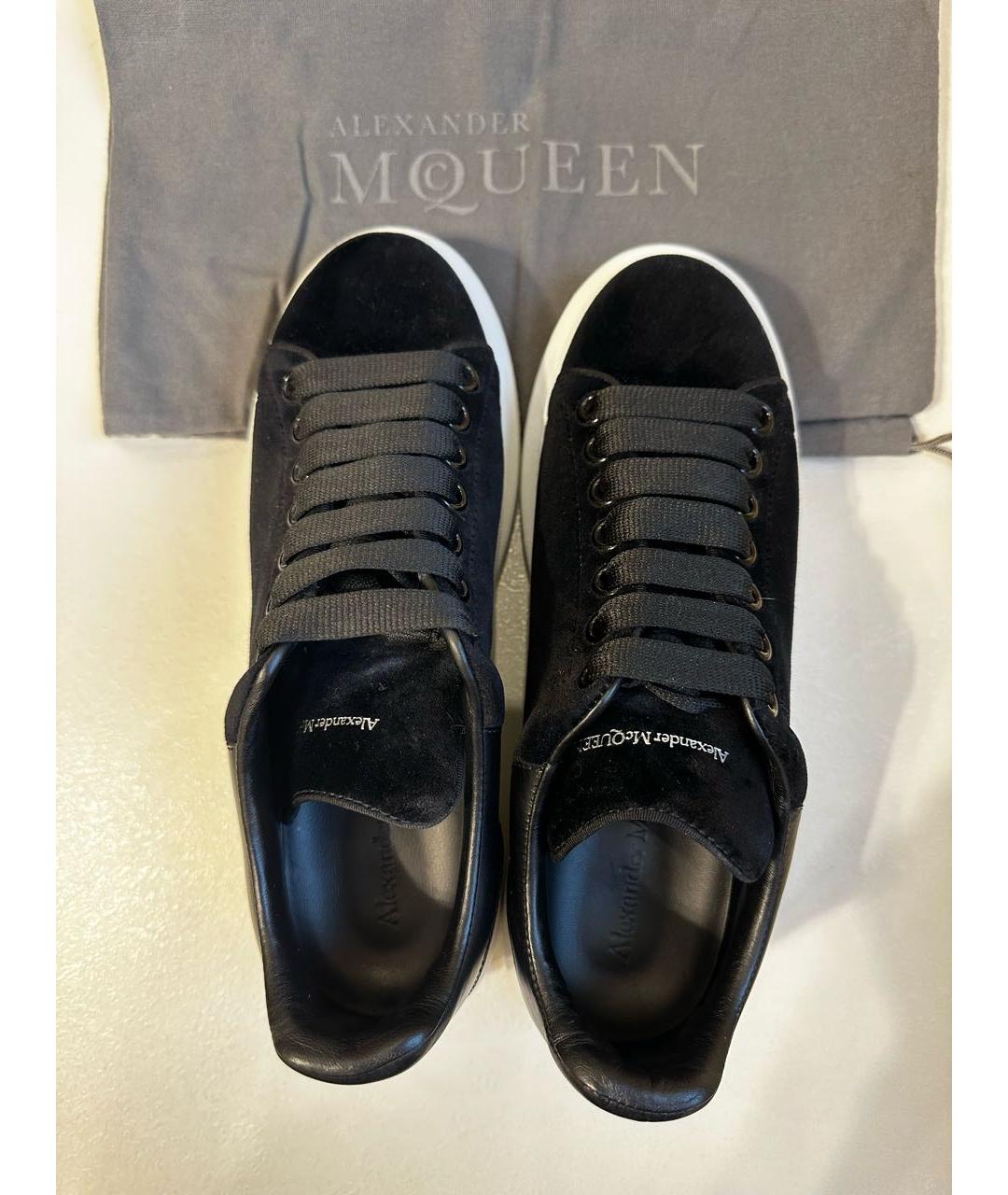 ALEXANDER MCQUEEN Черные замшевые кеды, фото 6