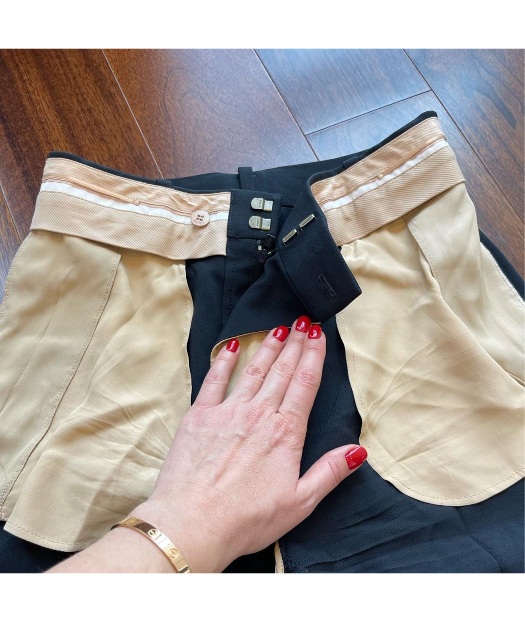 CHLOE Черные вискозные прямые брюки, фото 3