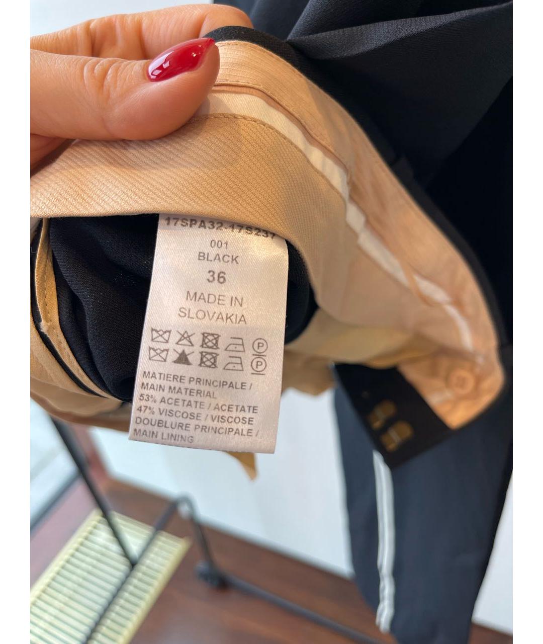 CHLOE Черные вискозные прямые брюки, фото 7