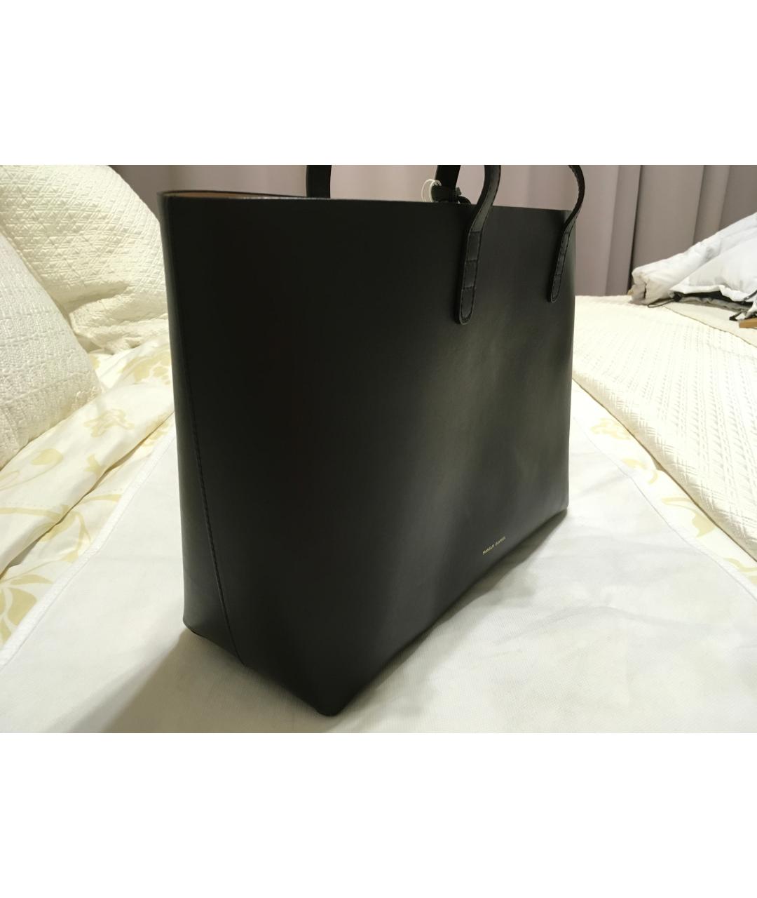 MANSUR GAVRIEL Черная кожаная сумка тоут, фото 3