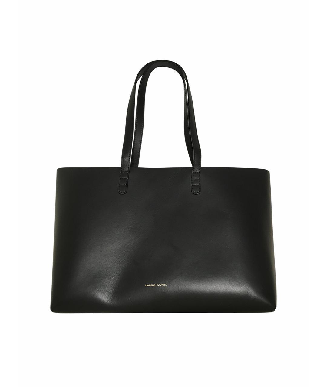 MANSUR GAVRIEL Черная кожаная сумка тоут, фото 1