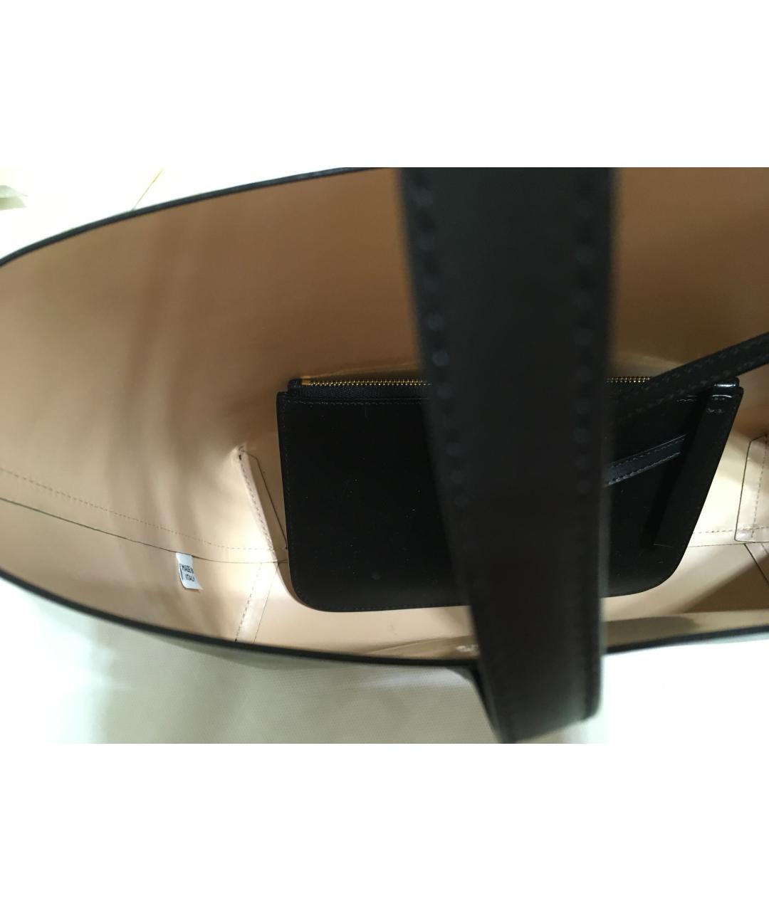 MANSUR GAVRIEL Черная кожаная сумка тоут, фото 5