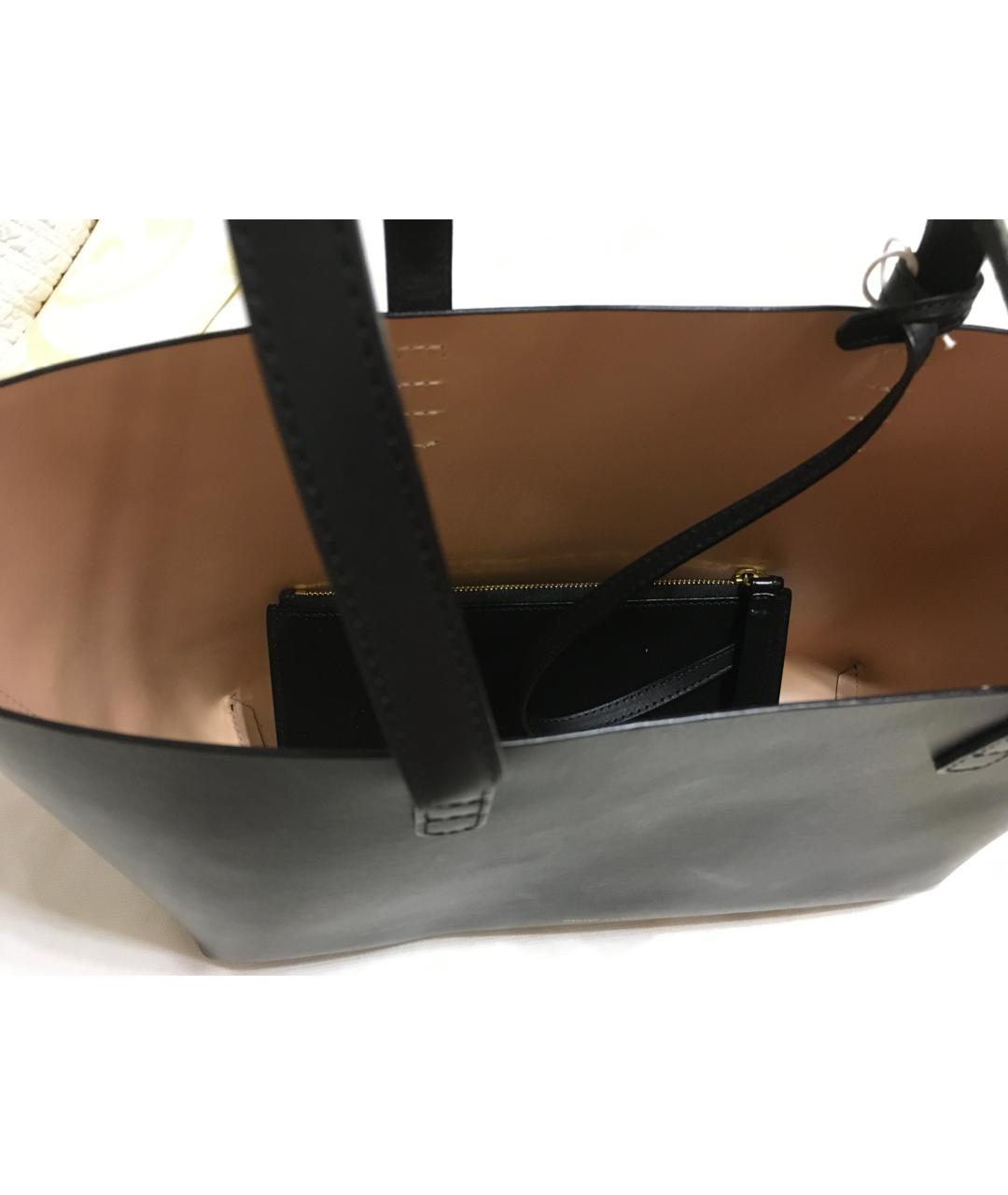 MANSUR GAVRIEL Черная кожаная сумка тоут, фото 6