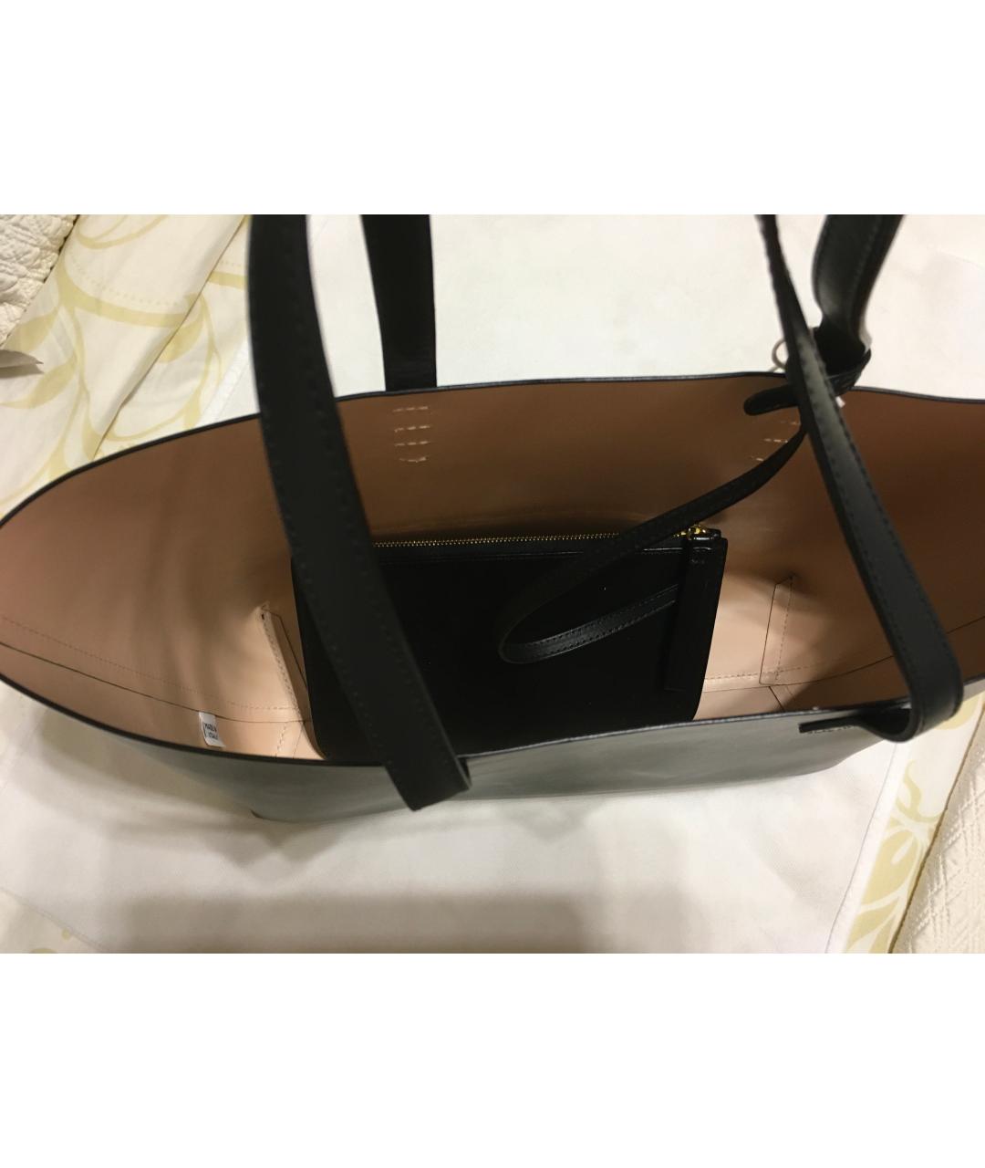 MANSUR GAVRIEL Черная кожаная сумка тоут, фото 4