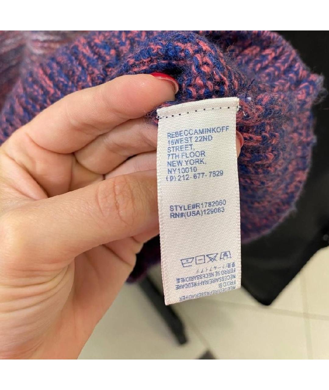 REBECCA MINKOFF Фиолетовый шерстяной джемпер / свитер, фото 3