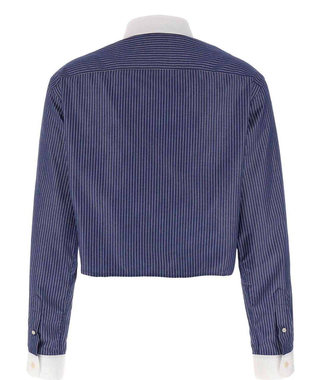 SPORTY AND RICH Темно-синяя хлопковая рубашка, фото 2