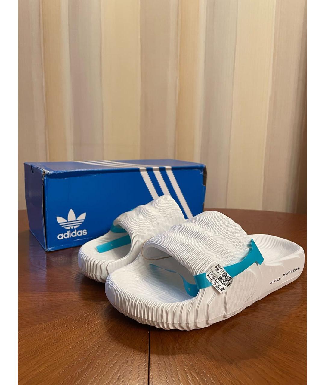 ADIDAS Белые шлепанцы, фото 4