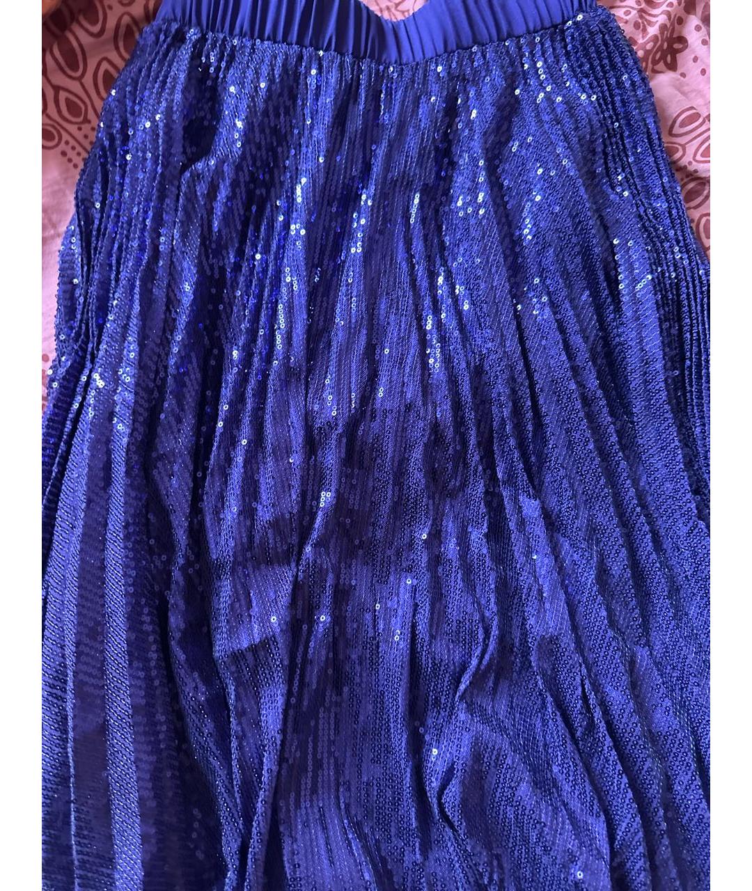 TWIN-SET Фиолетовая полиэстеровая юбка миди, фото 4