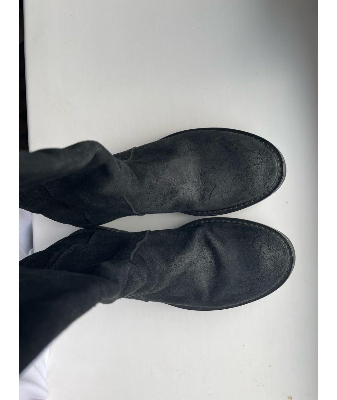 RICK OWENS Черные кожаные сапоги, фото 2