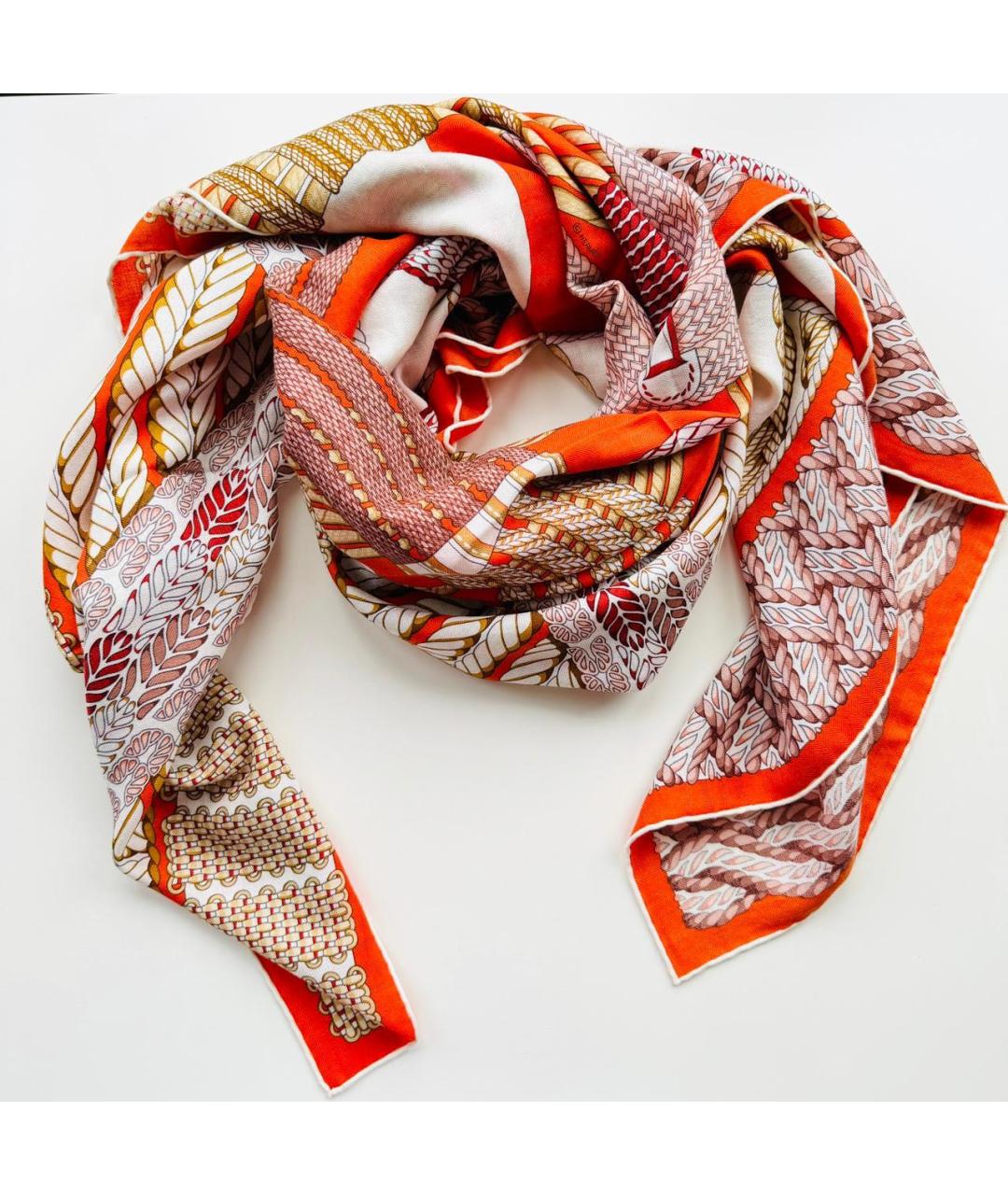 HERMES Мульти кашемировый платок, фото 3