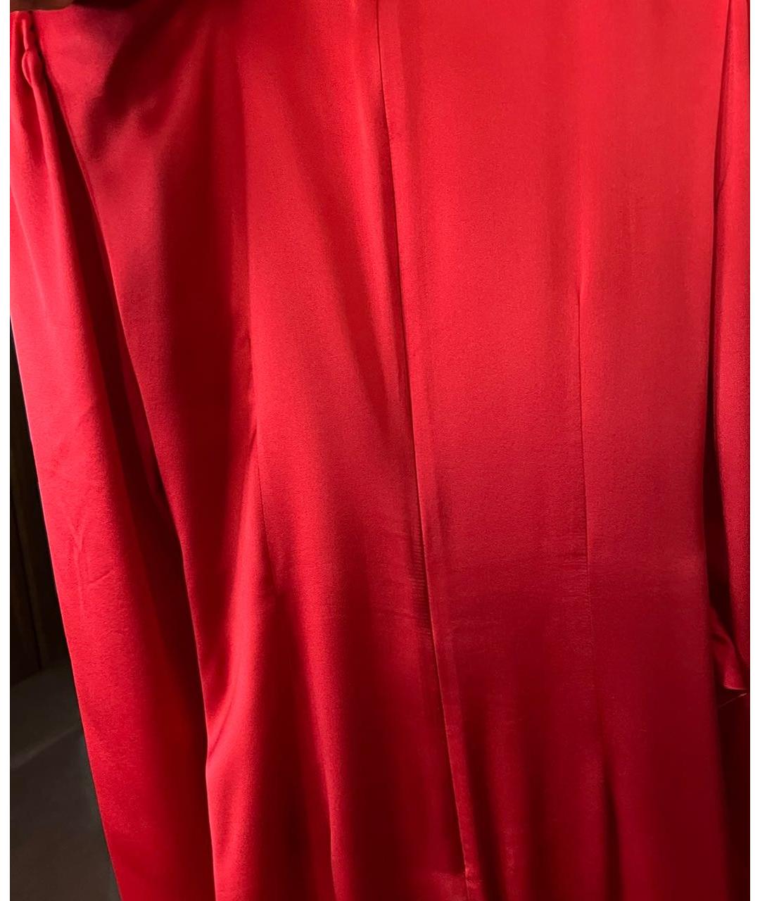 ALESSANDRA RICH Красное шелковое коктейльное платье, фото 3