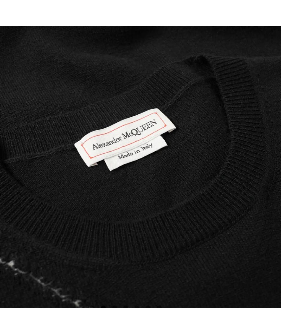 ALEXANDER MCQUEEN Черный шерстяной джемпер / свитер, фото 3