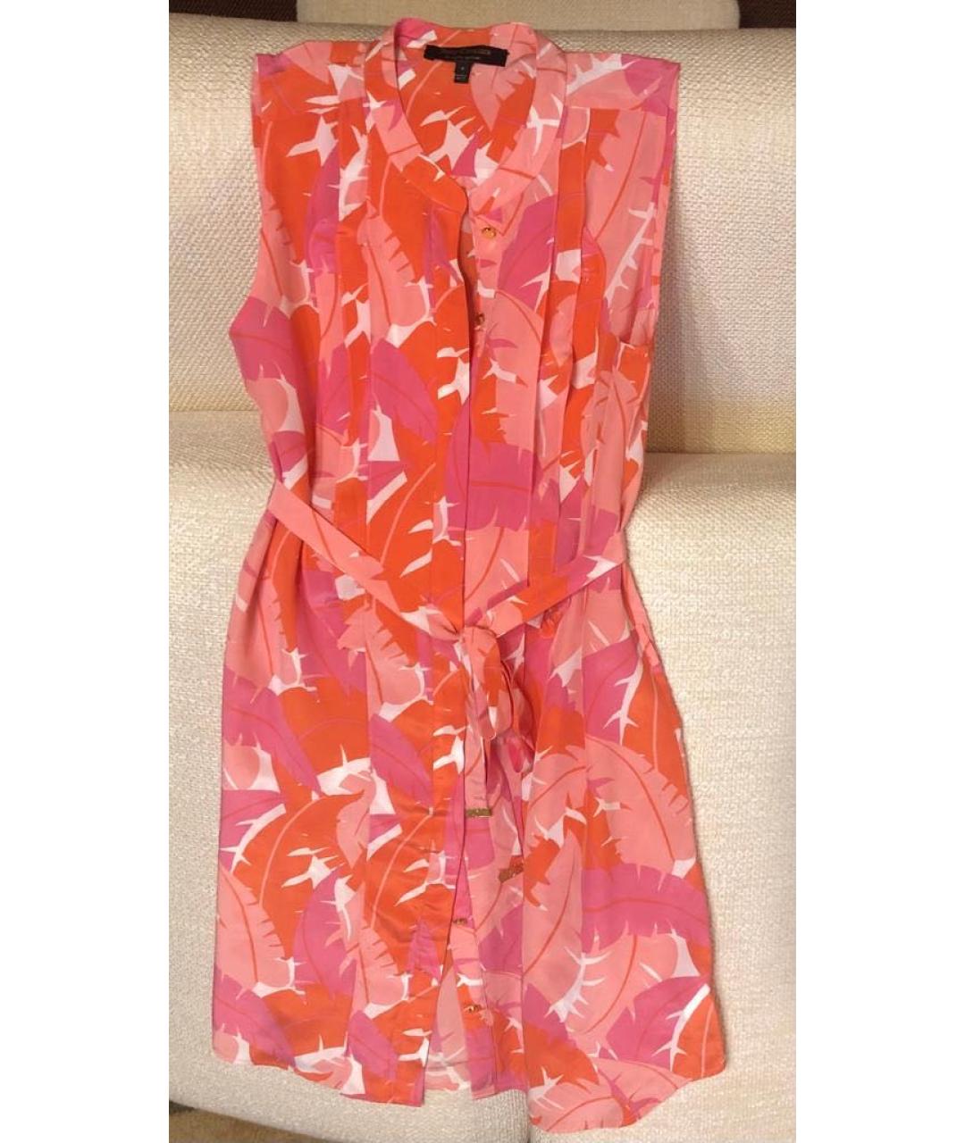 JUICY COUTURE Розовое шелковое повседневное платье, фото 5
