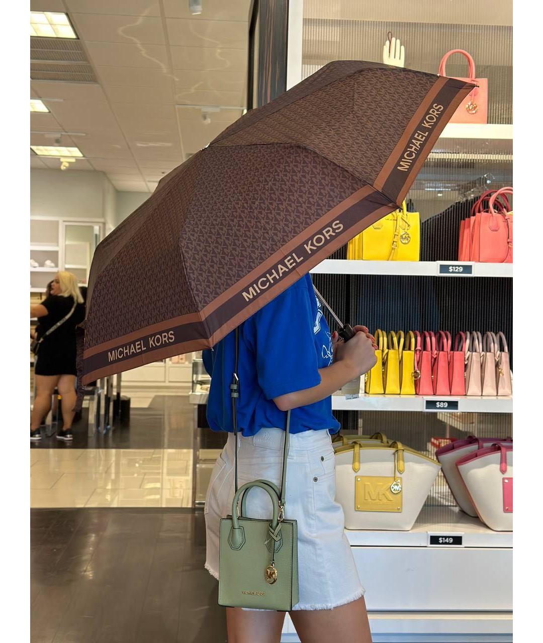 MICHAEL KORS Коричневый зонт, фото 4