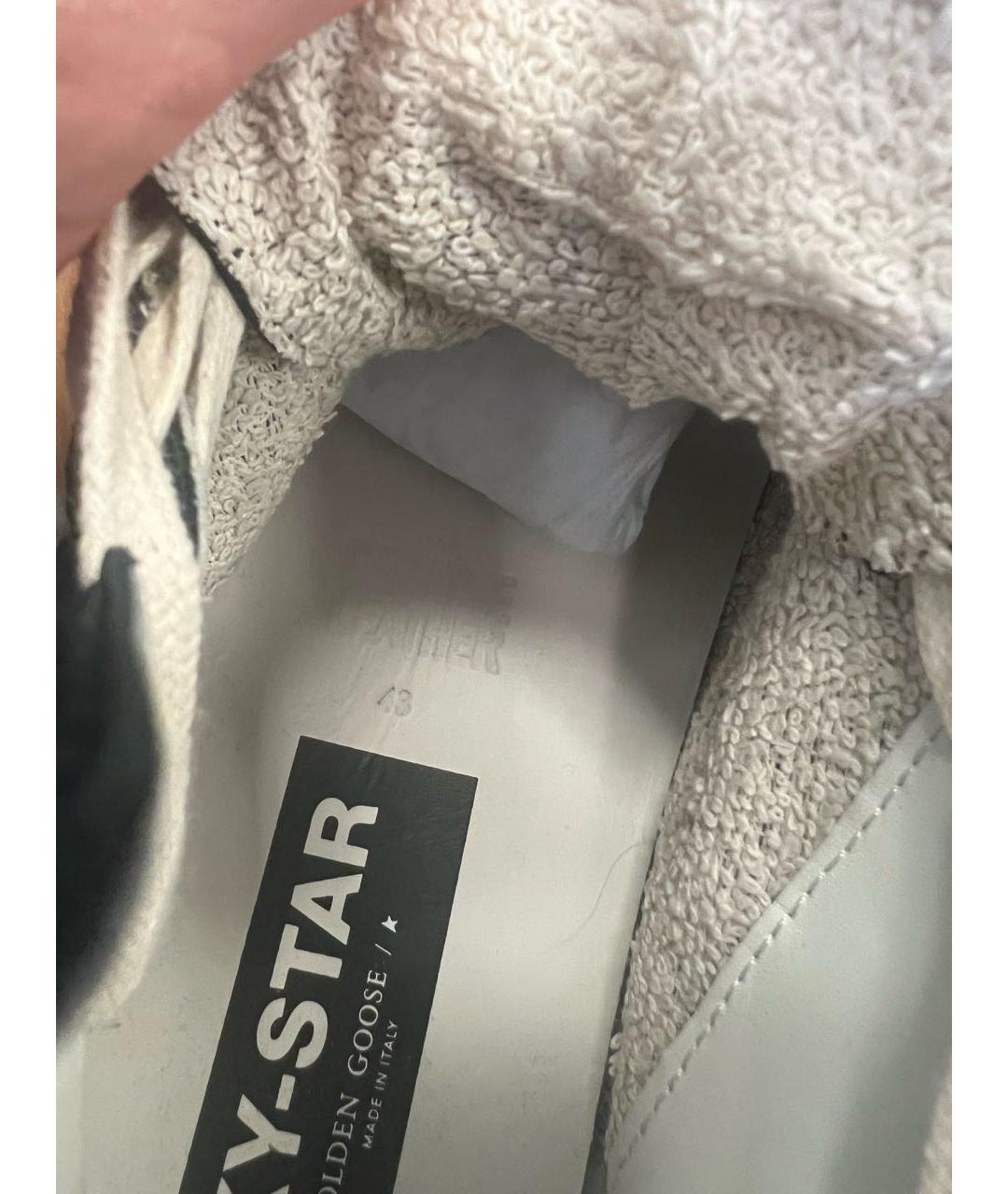 GOLDEN GOOSE DELUXE BRAND Черные кожаные высокие кроссовки / кеды, фото 6