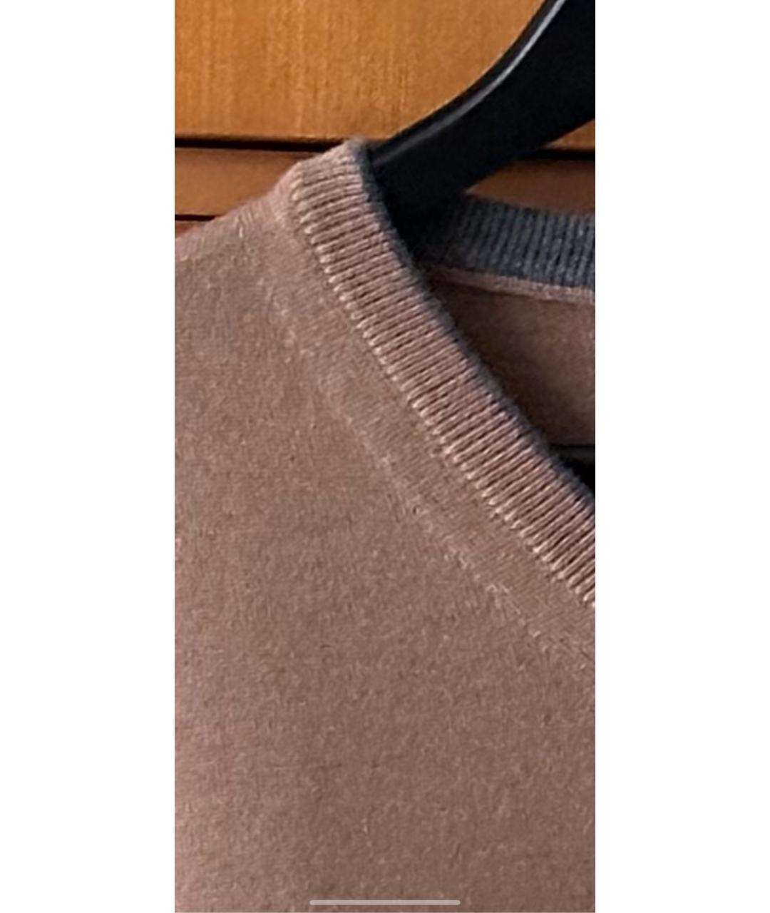 ELEVENTY Коричневый кашемировый джемпер / свитер, фото 4