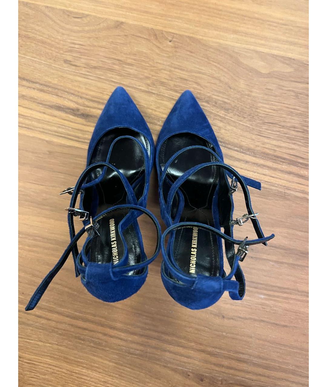 NICHOLAS KIRKWOOD Синие замшевые туфли, фото 3