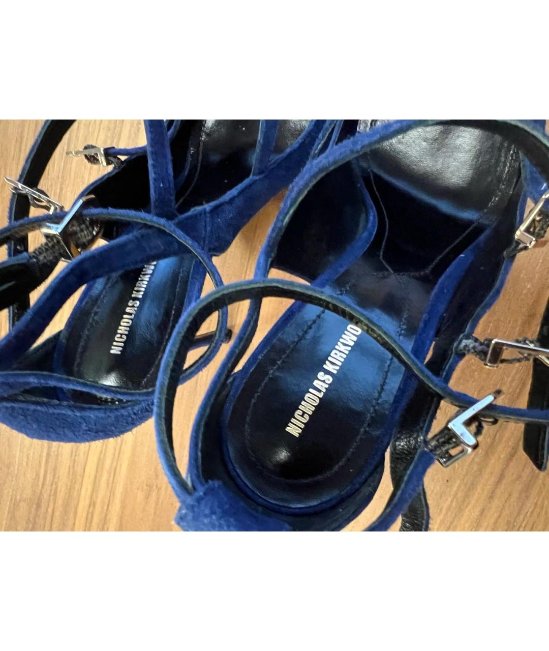 NICHOLAS KIRKWOOD Синие замшевые туфли, фото 5