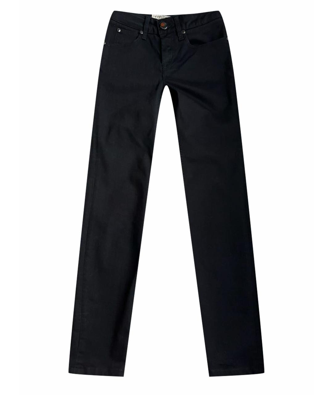 BURBERRY Черные хлопко-эластановые джинсы слим, фото 1