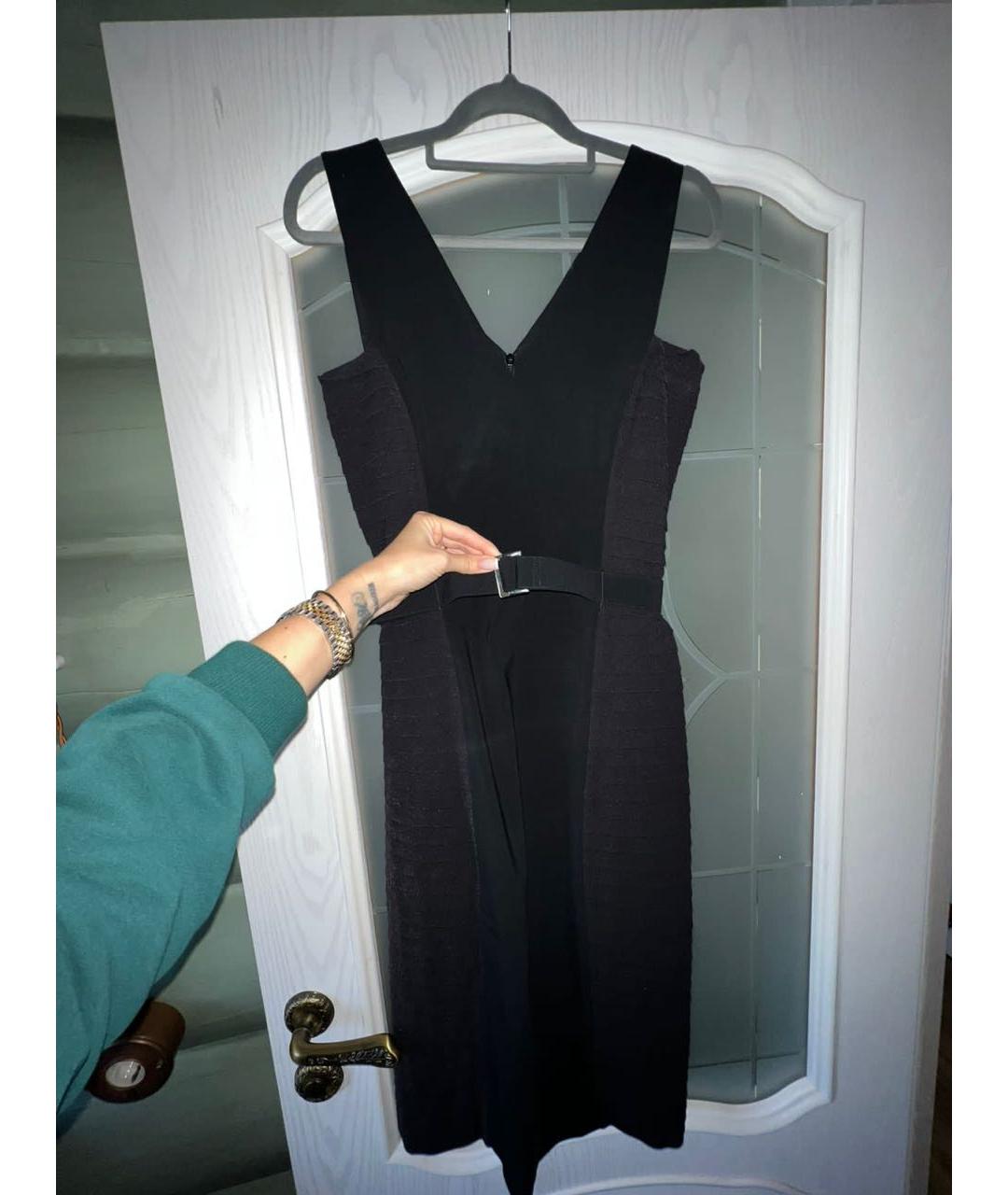 WOLFORD Черное полиэстеровое коктейльное платье, фото 5