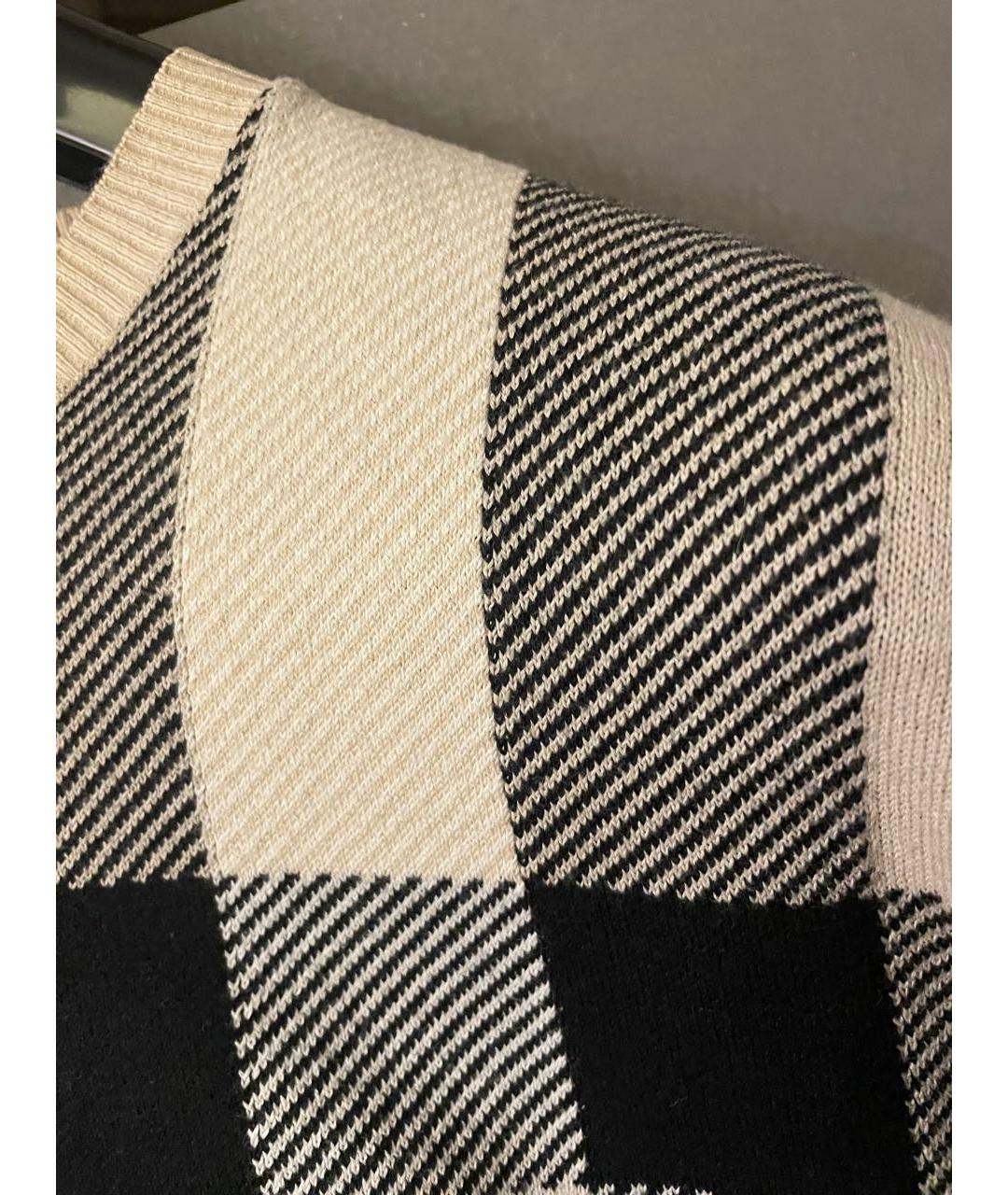 BURBERRY Бежевый хлопковый джемпер / свитер, фото 4