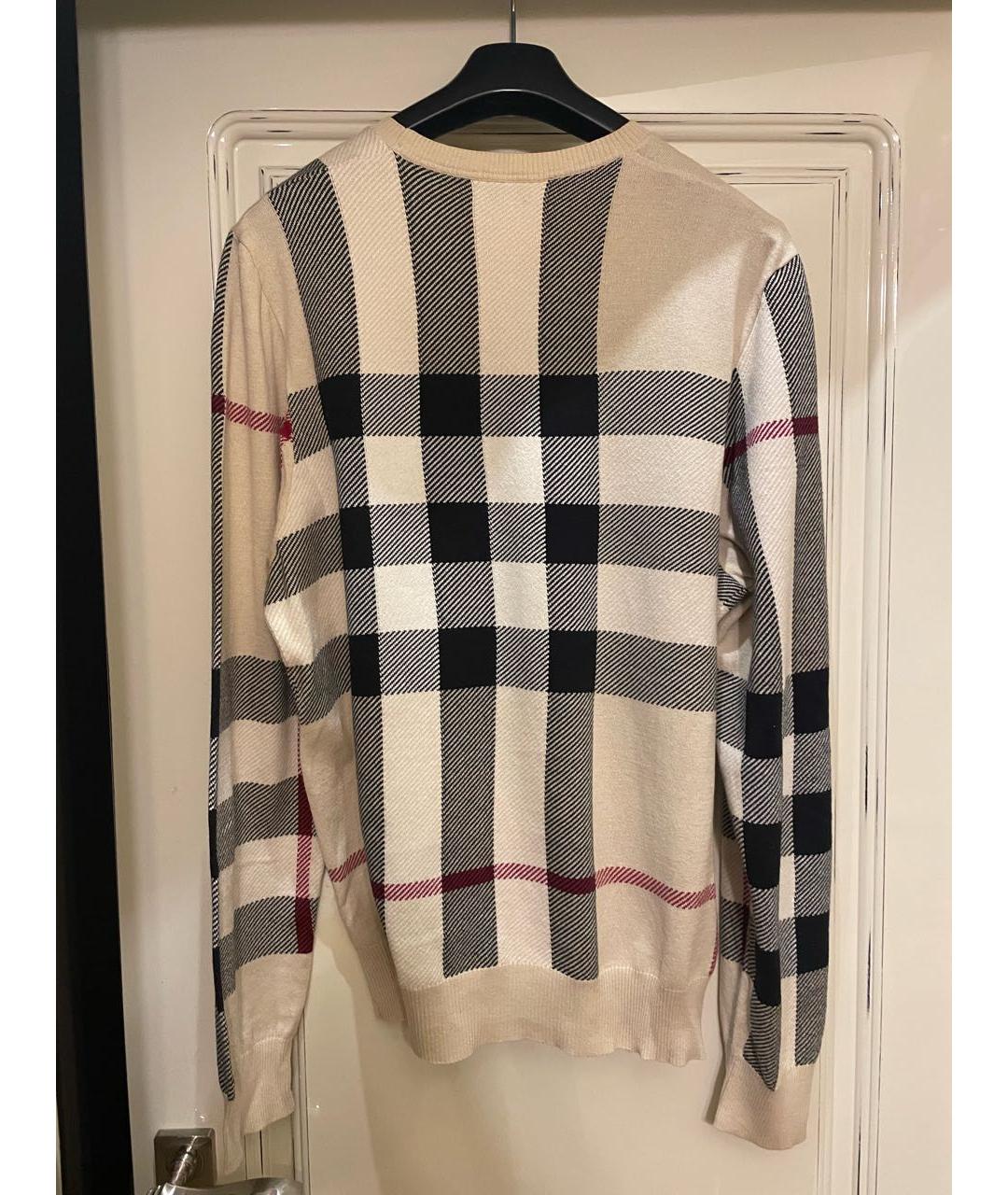 BURBERRY Бежевый хлопковый джемпер / свитер, фото 2