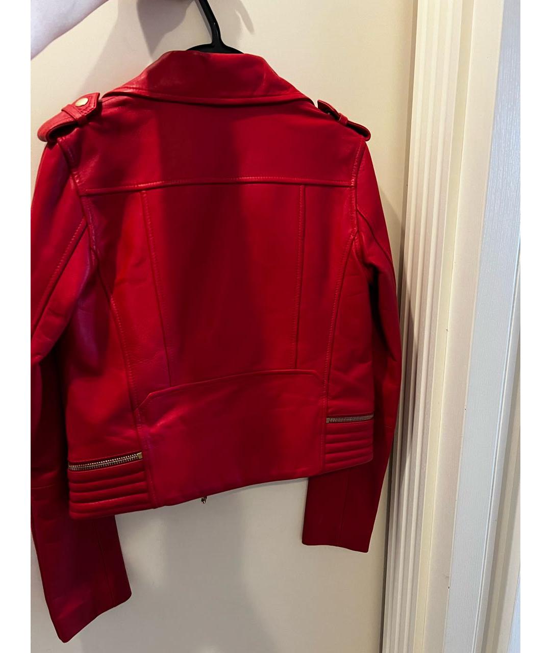 MAJE Красная кожаная куртка, фото 3