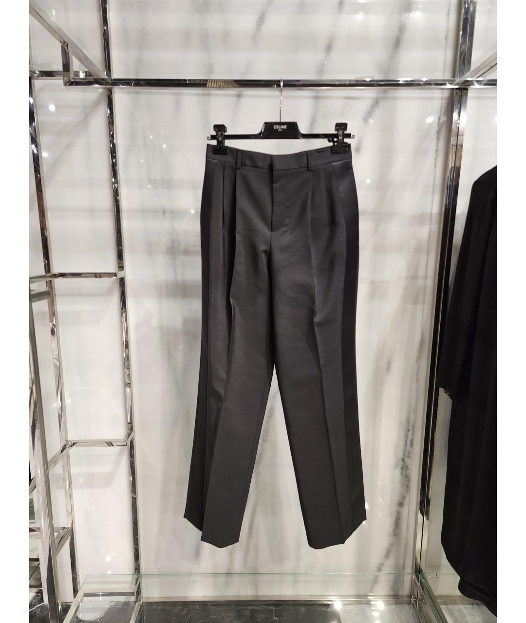 CELINE Черные брюки широкие, фото 4