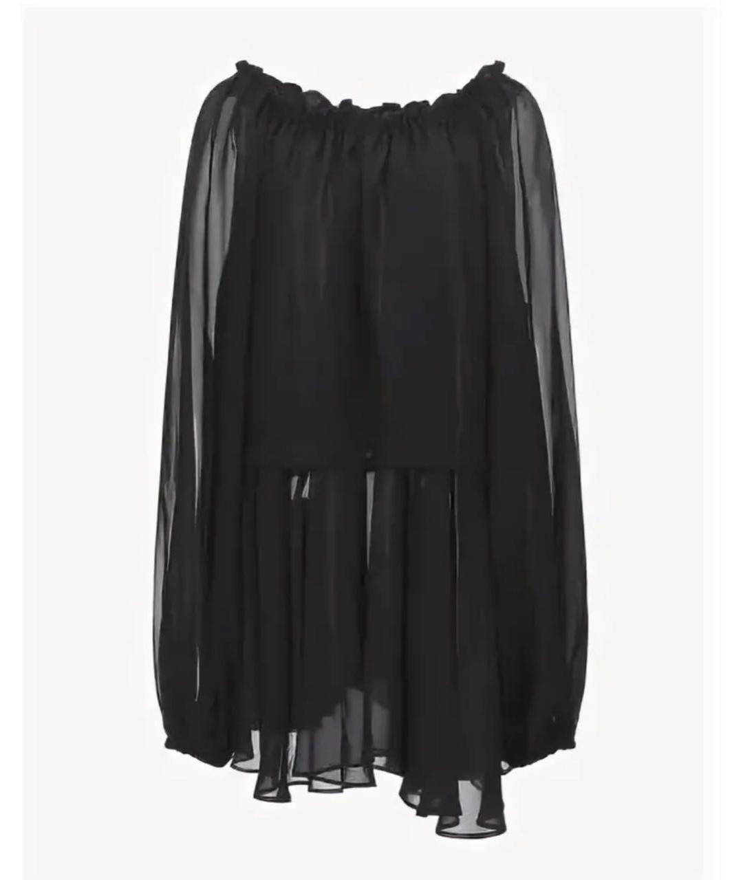 ROTATE Черное полиэстеровое платье, фото 1