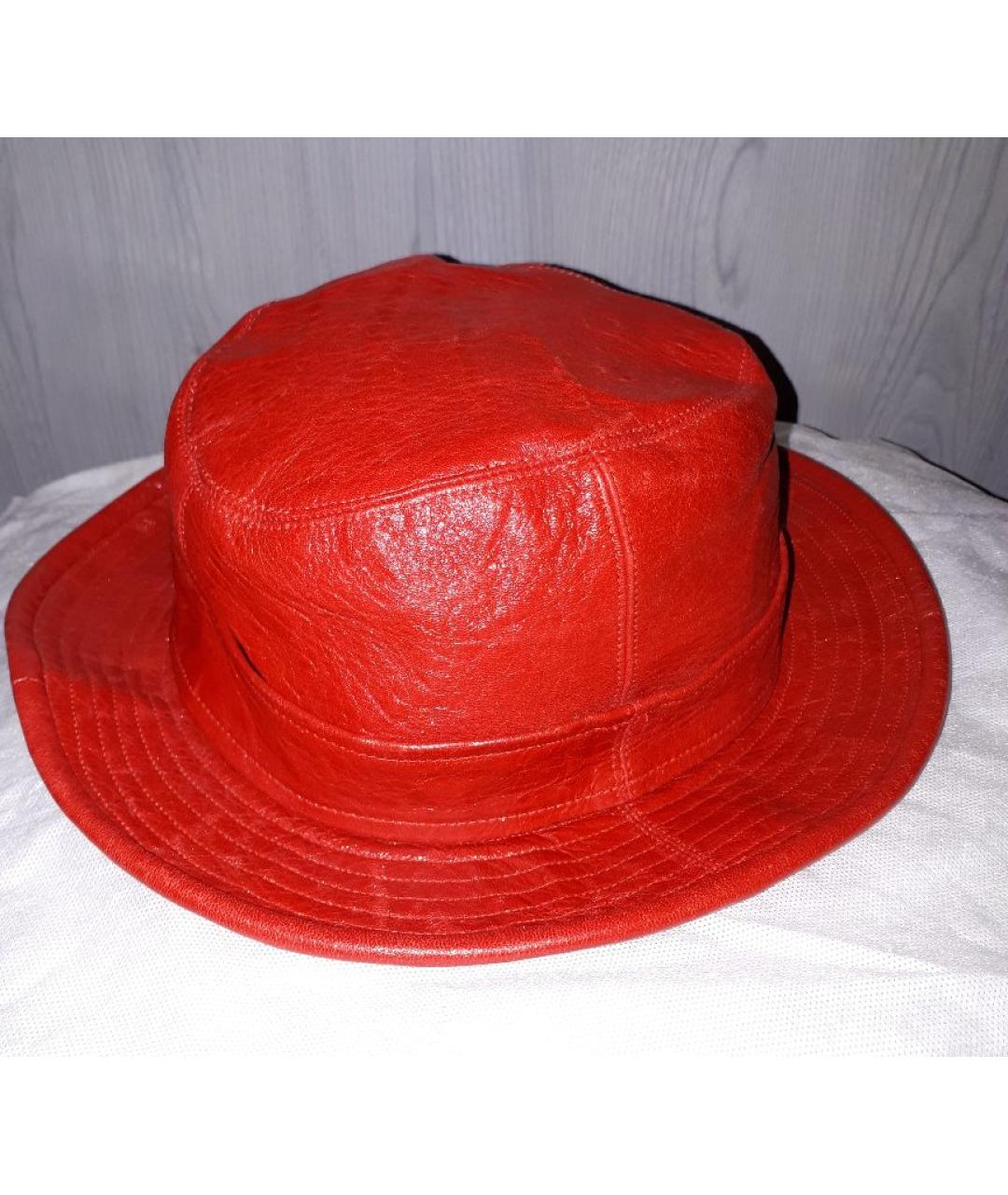 CHRISTIAN DIOR PRE-OWNED Красная кожаная шляпа, фото 2