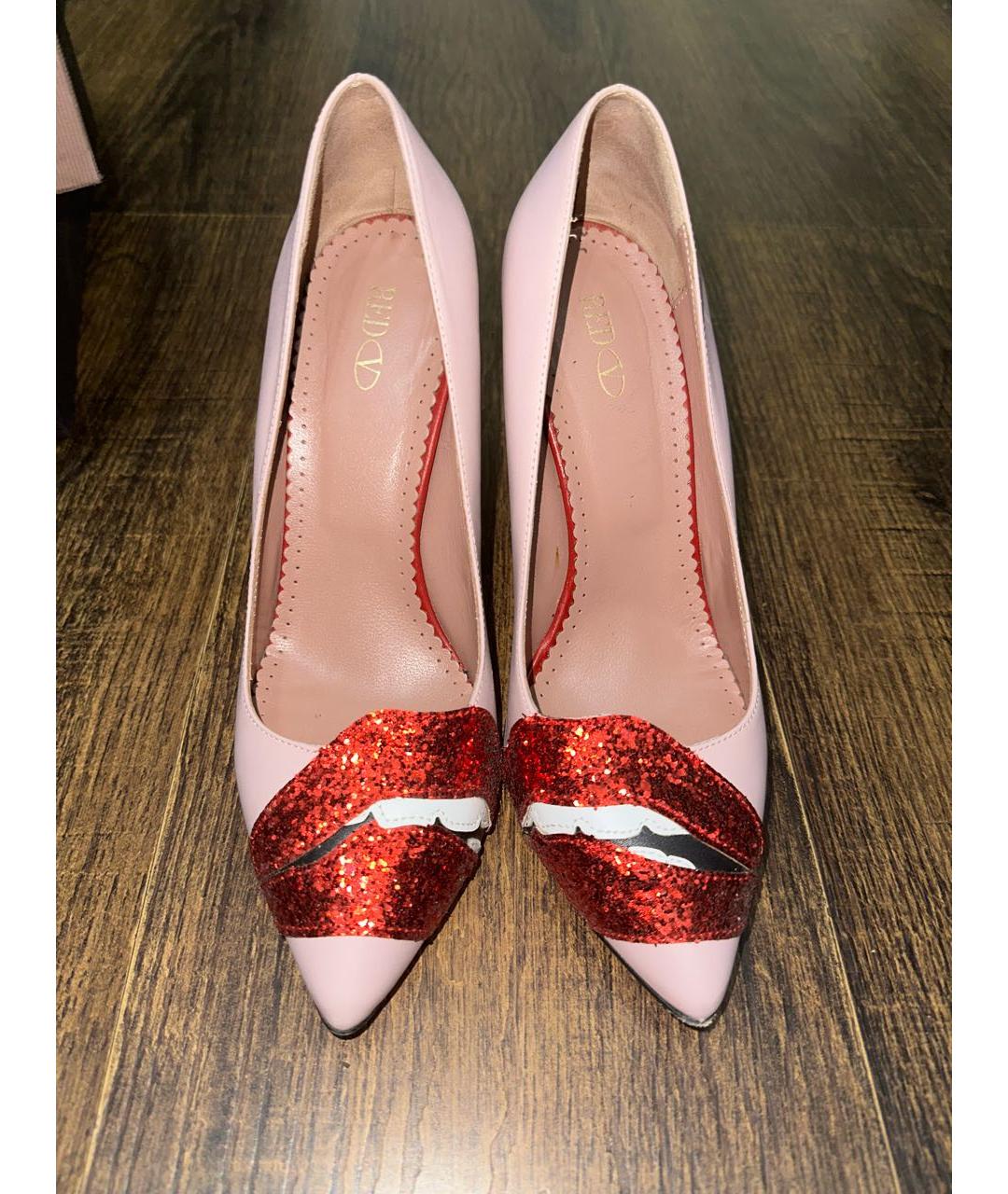 RED VALENTINO Розовые кожаные туфли, фото 2