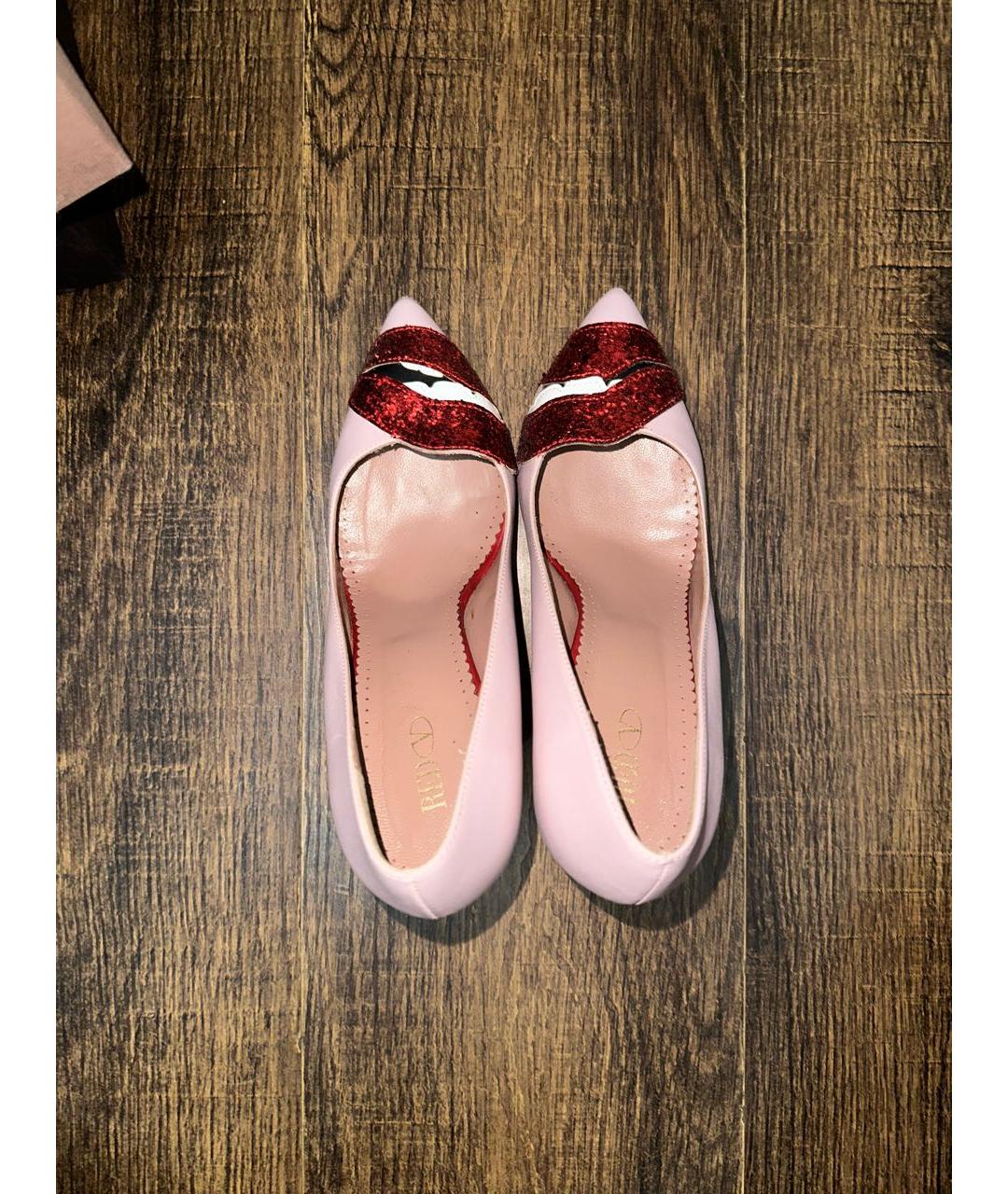 RED VALENTINO Розовые кожаные туфли, фото 3
