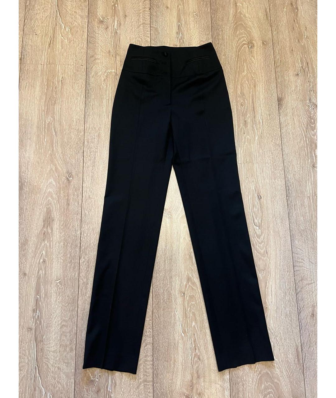 CELINE Черные шерстяные брюки узкие, фото 4