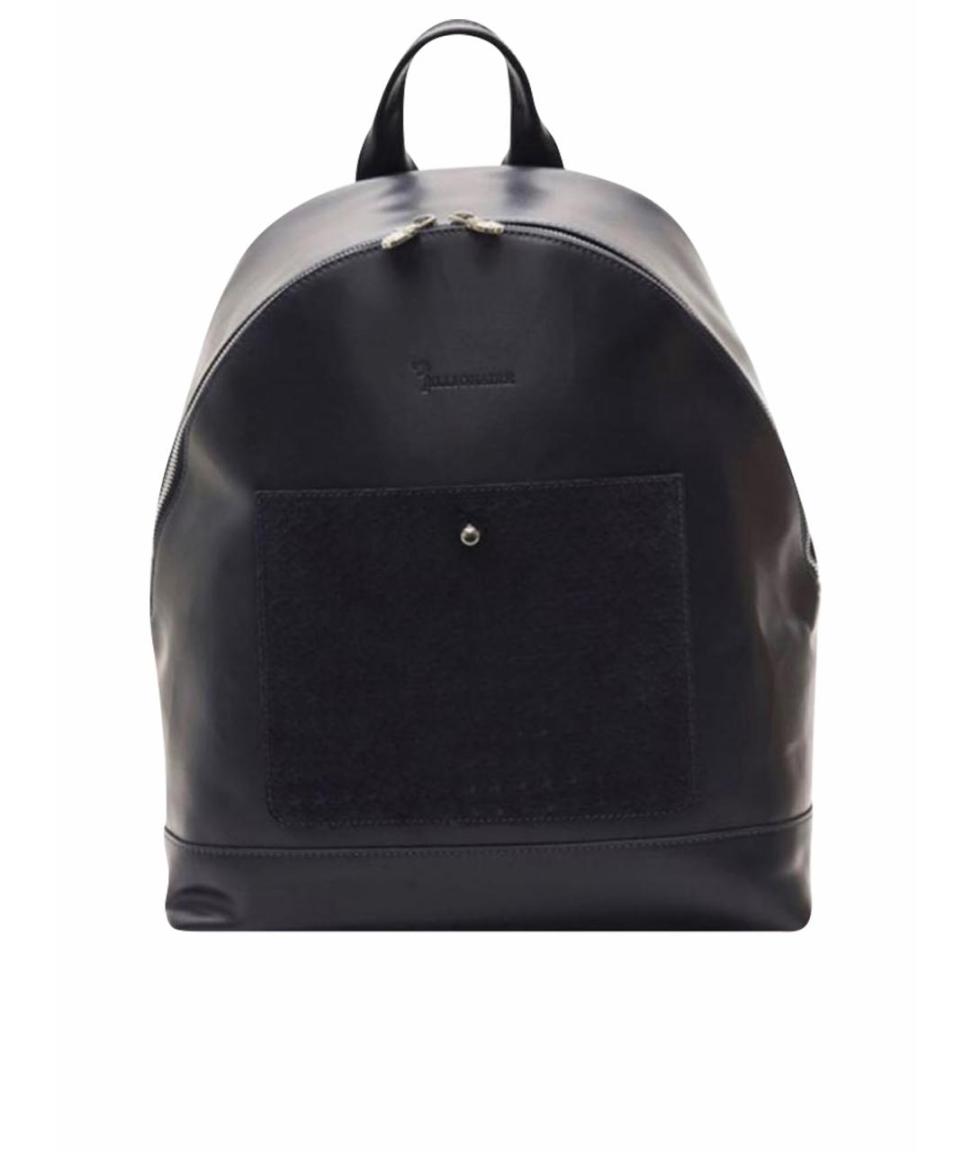 BILLIONAIRE Черный кожаный рюкзак, фото 1