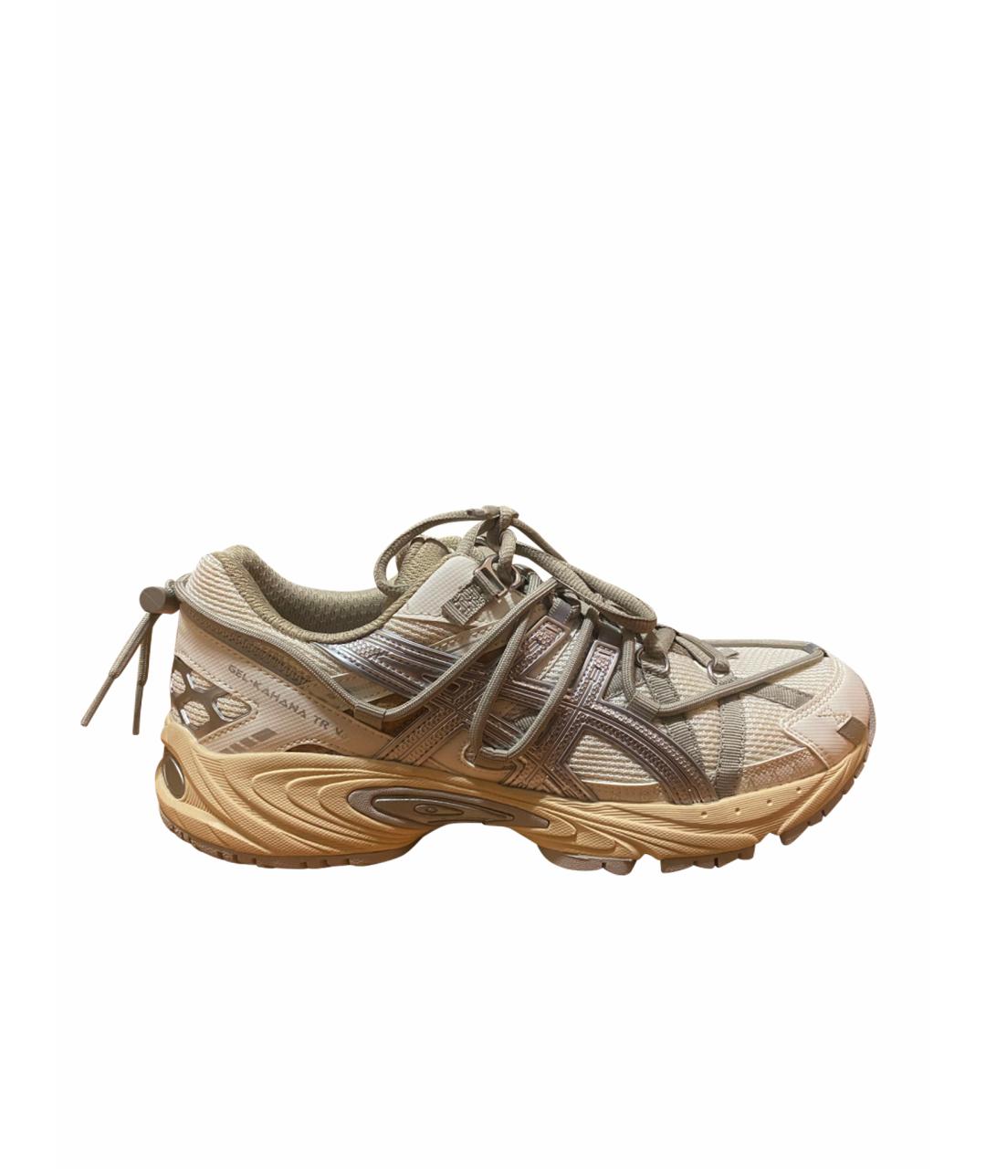 ASICS Бежевые синтетические низкие кроссовки / кеды, фото 1